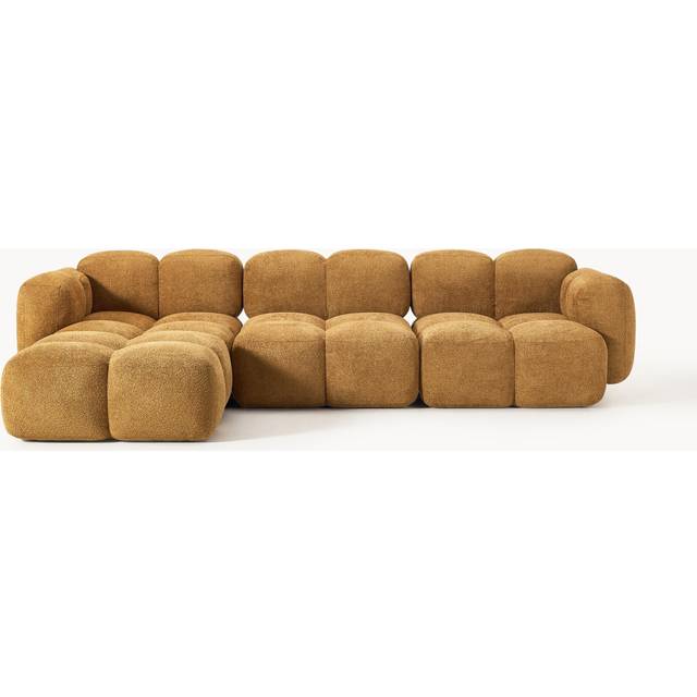 Modulär Soffa i Teddy Bouclé Tayla (4-sits) med Puff (vänster/höger)