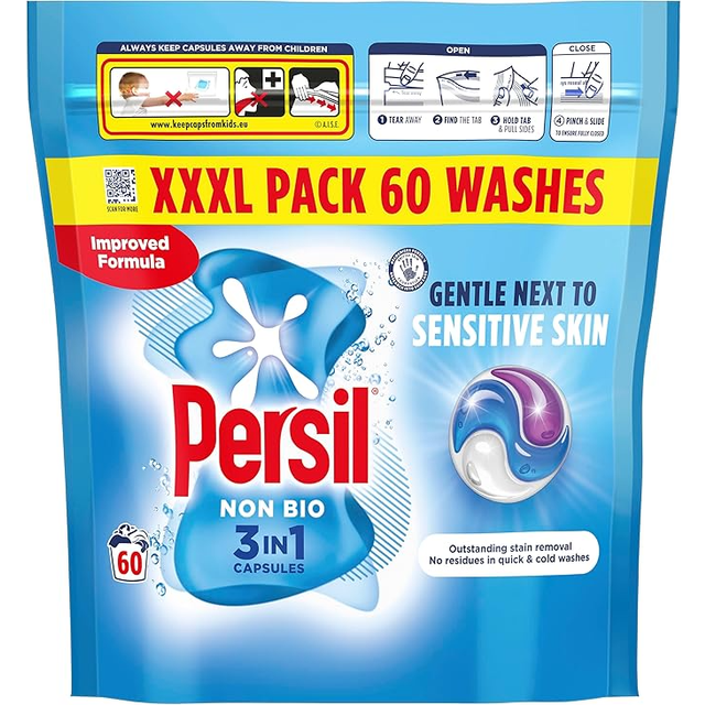 Persil Non Bio 3 in 1 Washing Capsules laundry capsules gentle