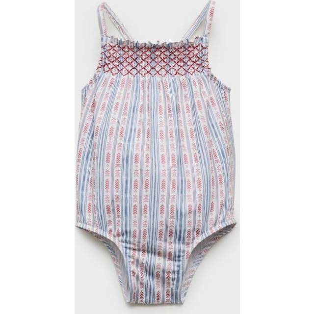 Mango Baby Girls Swimsuit - Blue, Blue, Size 6-12 Months - 6-12 MONTHS