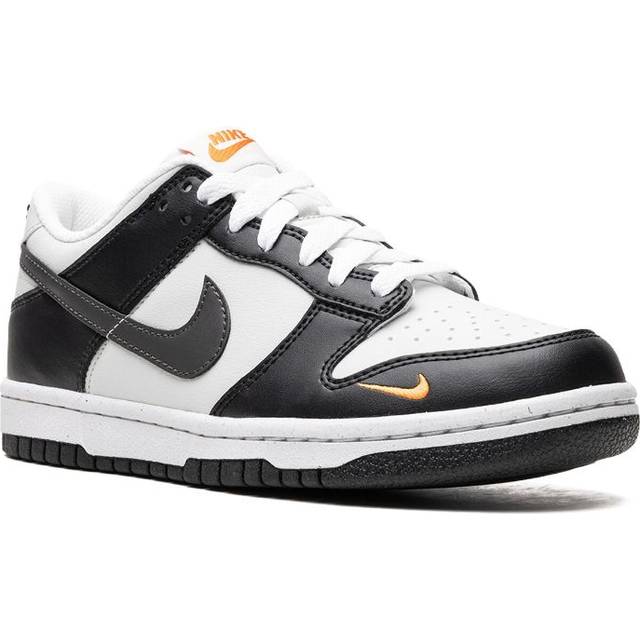Nike Kids - Dunk Low Next Nature "Black Bright Mandarin" sneakers - kids - Rubber/Calf Leather/Fabric - 6.5Y