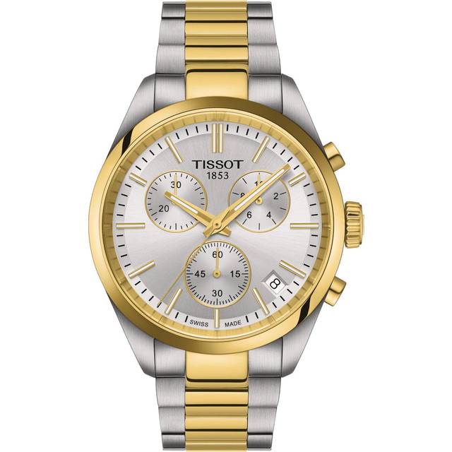 Tissot PR100 Men's Chronograph Silver Dial Stainless Steel Bracelet Watch