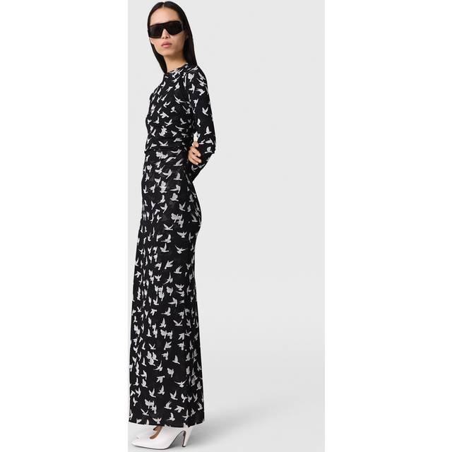 Stella McCartney - Printed Stretch-tulle Maxi Dress - Black - small