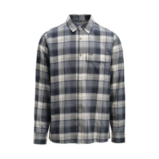 Lundhags Järpen Plaid Flannel Shirt Dark Sky Blue