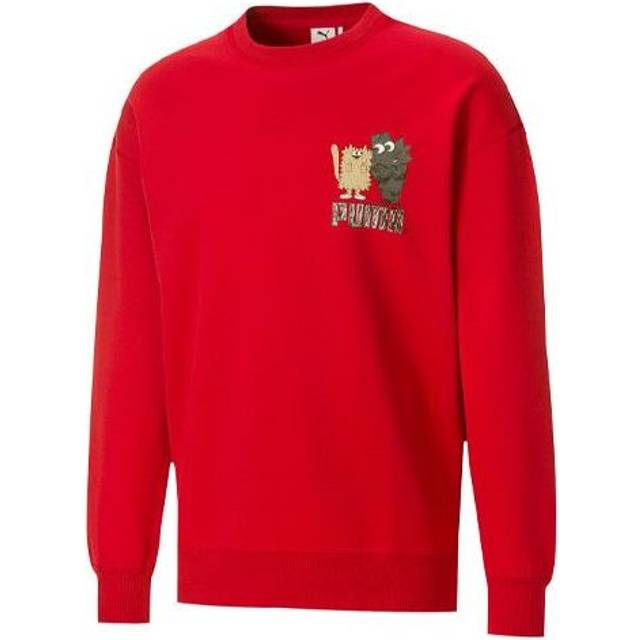 PUMA x Michael Lau Crossover Printing Round Neck Pullover Red - TO BE CONFIRMED - XS