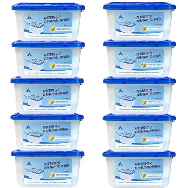 ACCURATE 500ml Interior Dehumidifier Condensation Remover Moisture Absorber for Damp, Mould, Moisture in Home ,Kitchen, Wardrobe, Bedroom, Caravan,