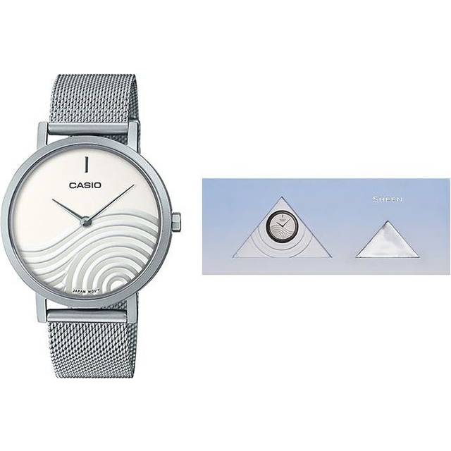 Casio Lineage Analog Watch 'Silver White' MTP-C120M-7AUPFKD - Creamy - Free