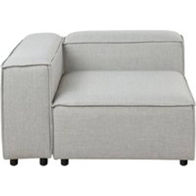 Modern Right Hand Corner Section 1-Seat Sofa Module Black Legs Polyester Upholstery Light Grey Ardal