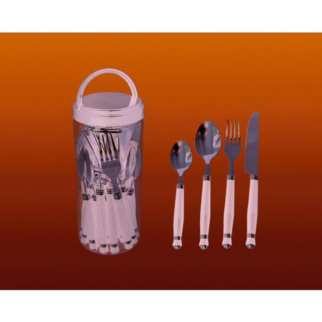 24 Piece Cutlery Set | Black | Boxed