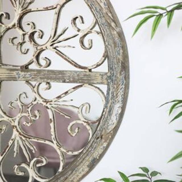Round Rustic Ornate Mirror 72cm x 72cm Material: Mirrors