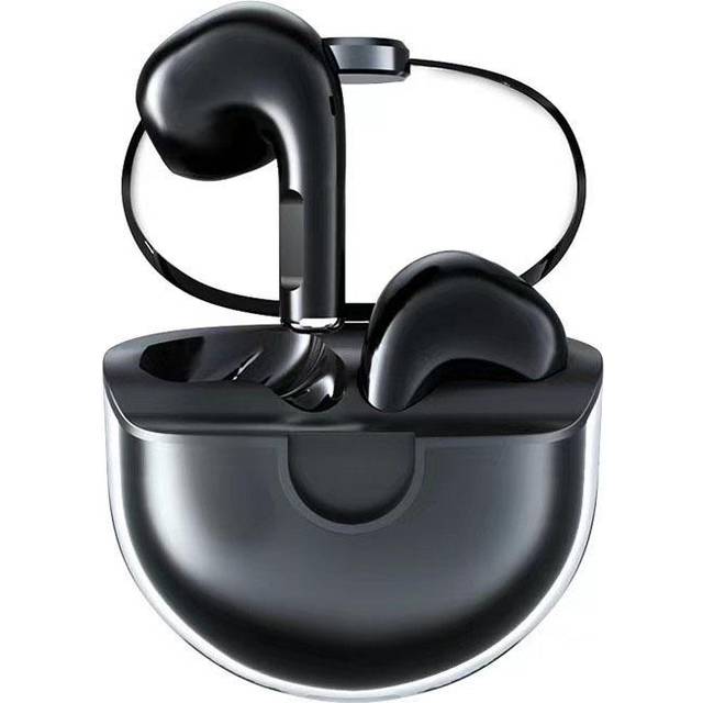 BT Earbuds Waterproof Noise Reduction Stereo Ergonomic Cordless Earbuds Headphones for Outdoor black