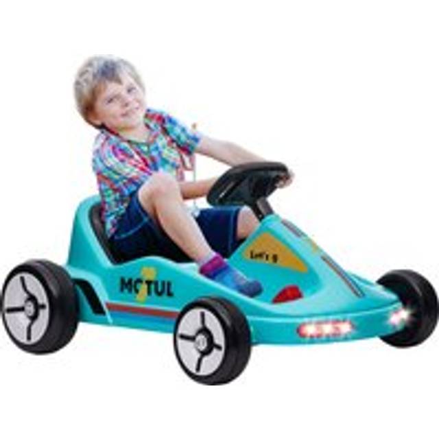 Aiyaplay 6v Electric Go Kart For Kids With Music, Light, Horn, For 3-5 Years, Blue