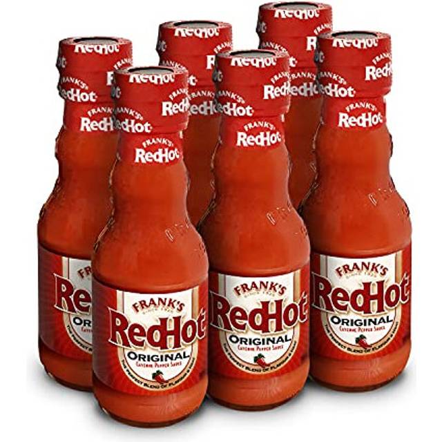 RedHot Original Cayenne Pepper Sauce 148 ML Pack of 6 Cayenne Pepper Hot Sauce Suitable for Vegans & Vegetarians No Artificial Flavourings or Colours