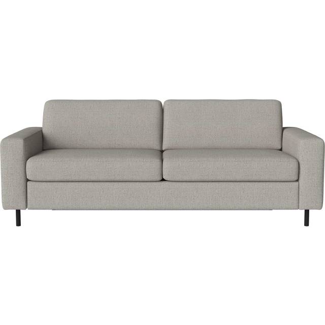 Bolia - Scandinavia 3 Seater Bed Sofa - grau/Vari (70% Polyester, 30% Viskose)/BxHxT 220x81x100cm/Füße Eiche schwarz gebeizt 13cm - grey (81.0 x 220.0 x 100.0cm)