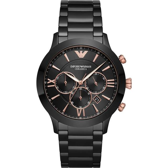 Emporio Armani AR70006 Giovanni Analog Black Dial Men's Watch 43