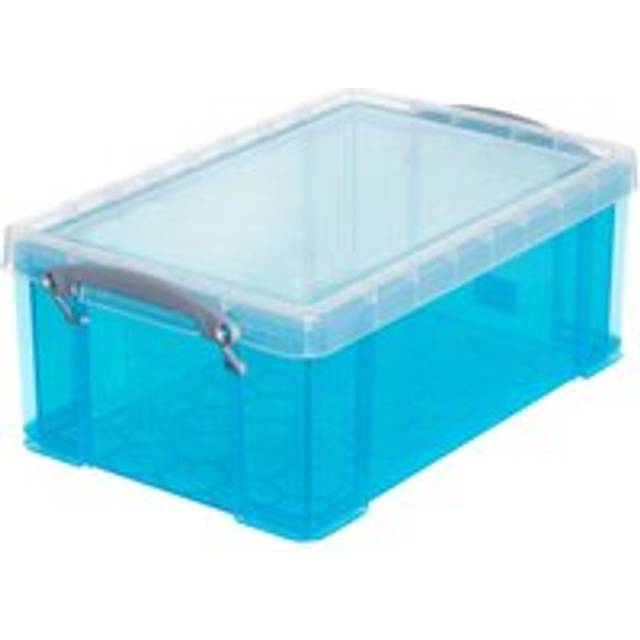 Really Useful 9L Plastic Storage Box - Bright Blue, Blue