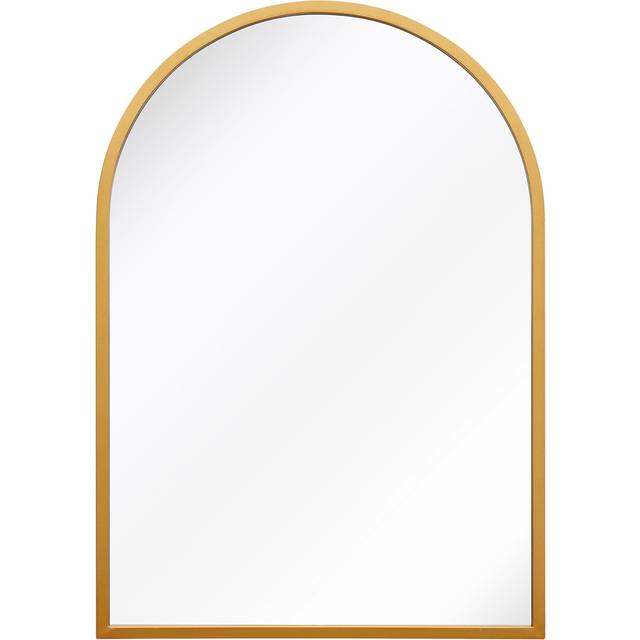 The Arcus Gold Arched Metal Wall Mirror 100 x 70cm - MirrorOutlet