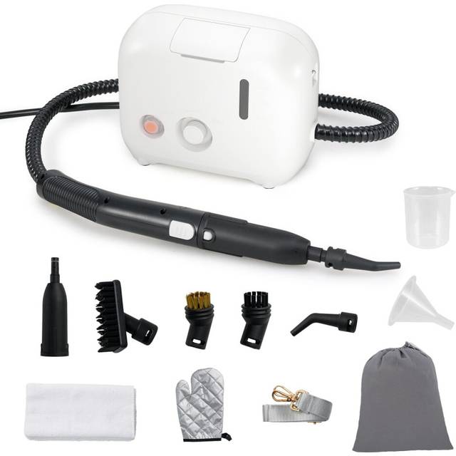 1600W Portable Steam Cleaner Household Steamer w/1L Water Tank-White