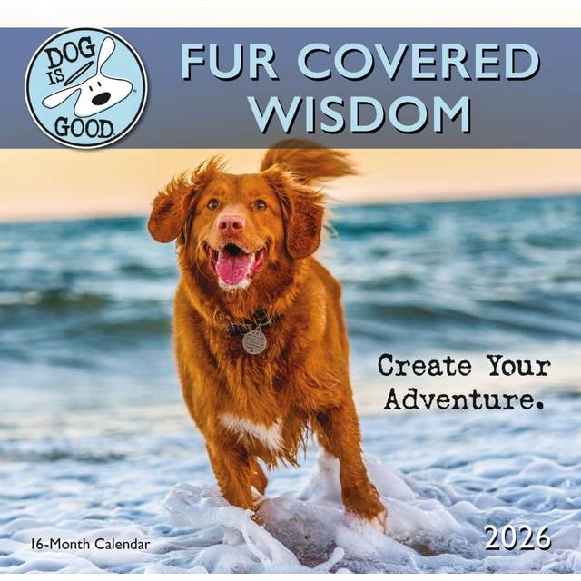 Dog is Good Fur Wisdom 2026 Wall Calendar