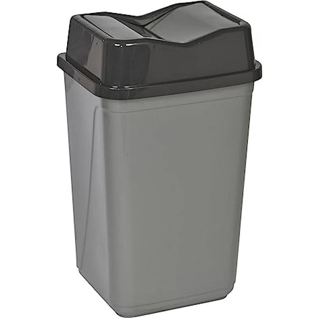 (50L Black/Grey) 5/10/20/30/50L Plastic Bin with Butterfly Lid Kitchen