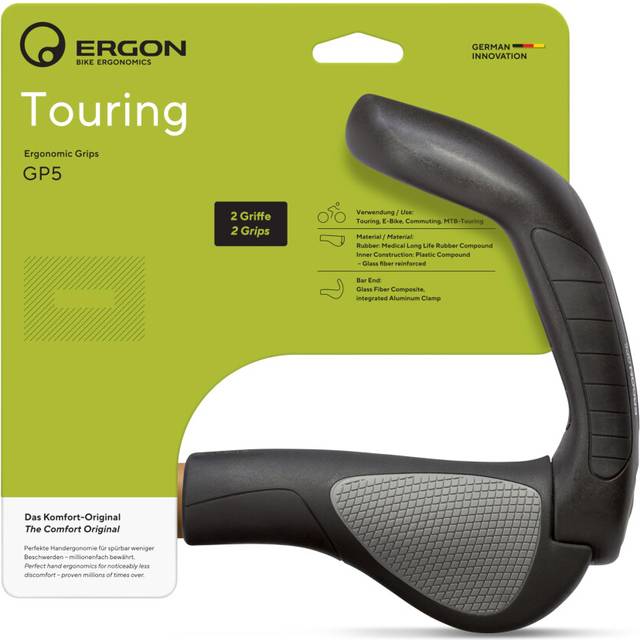 ERGON Unisex's GP5 Grips, Black, Large