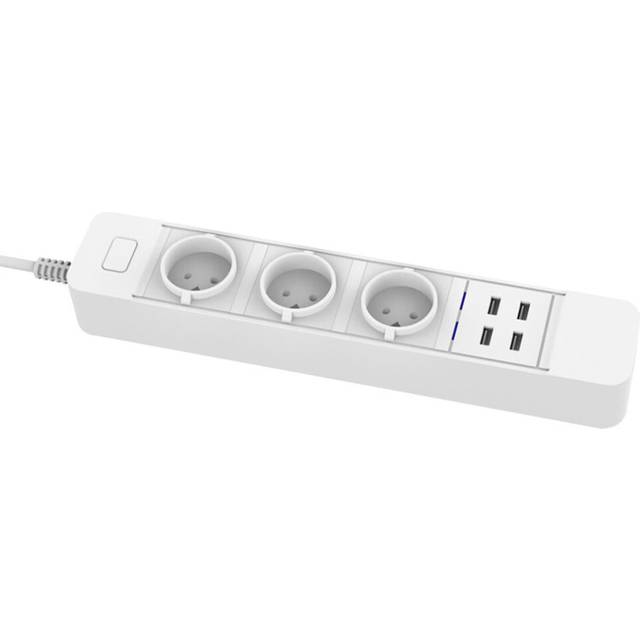 Smart WIFI App Control Power Strip with 3 EU Outlets Plug 4 USB Fast Charging Socket Work Power Outlet