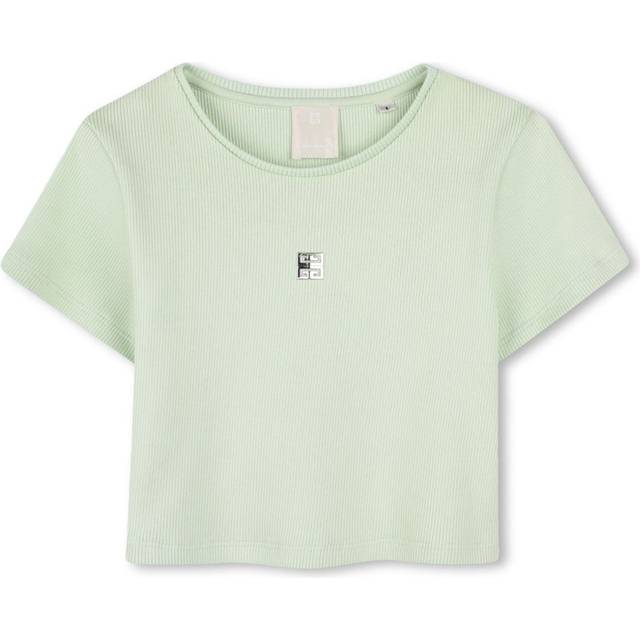 Givenchy Kids Logo ribbed-knit cotton T-shirt - green (Y 12)