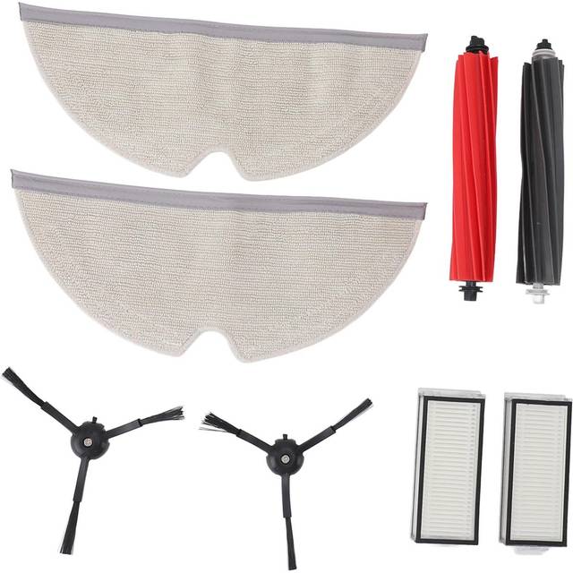 2 Pack Replacement Parts for Roborock Q8 Max Vacuum Cleaner Main Brushes Side Brushes Filters Mop