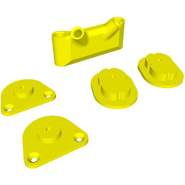 iFlight AOS V5 DJI O4 Air Unit Pro Adapter Set 3D Druck TPU Gelb Neon