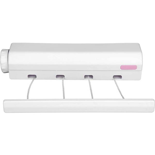 Retractable Clothesline Telescopic Indoor Outdoor Wall Mounted Clothes Dryer Line Drying Rope Hanger (4 Lines)
