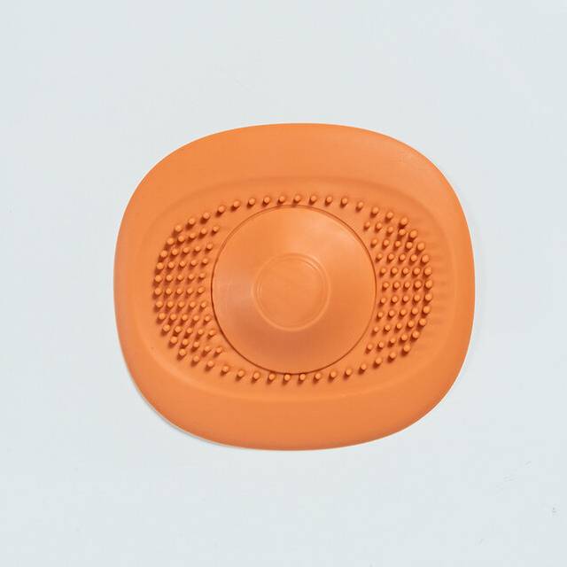 (orange) Silicone Kitchen Sink Plug Shower Filter Drain Cover Stopper Sink Strainer