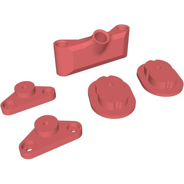 iFlight AOS V5 DJI O4 Air Unit (Lite) Adapter Set 3D Druck TPU Rot Transparent