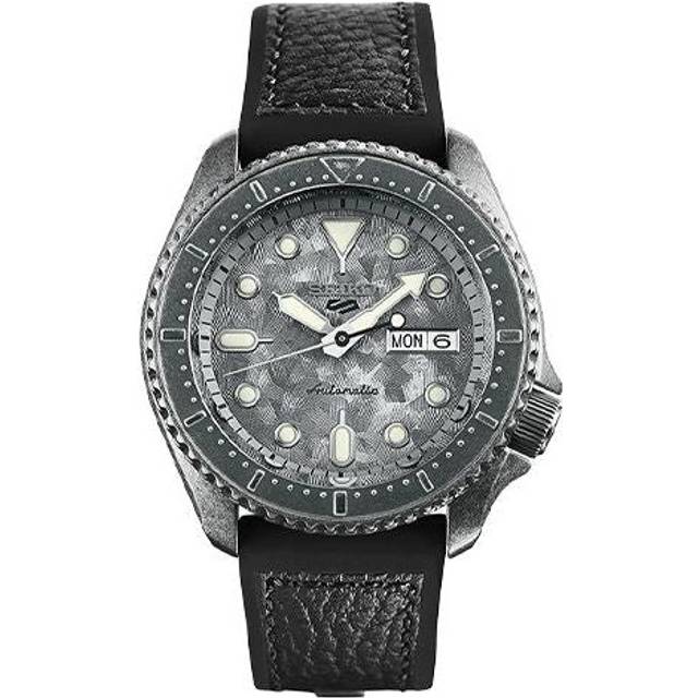 Men's SEIKO No. 5 Series Retro Automatic Mechanical waterproof Watch Gray Black SRPE79K1 - Grayblack - F