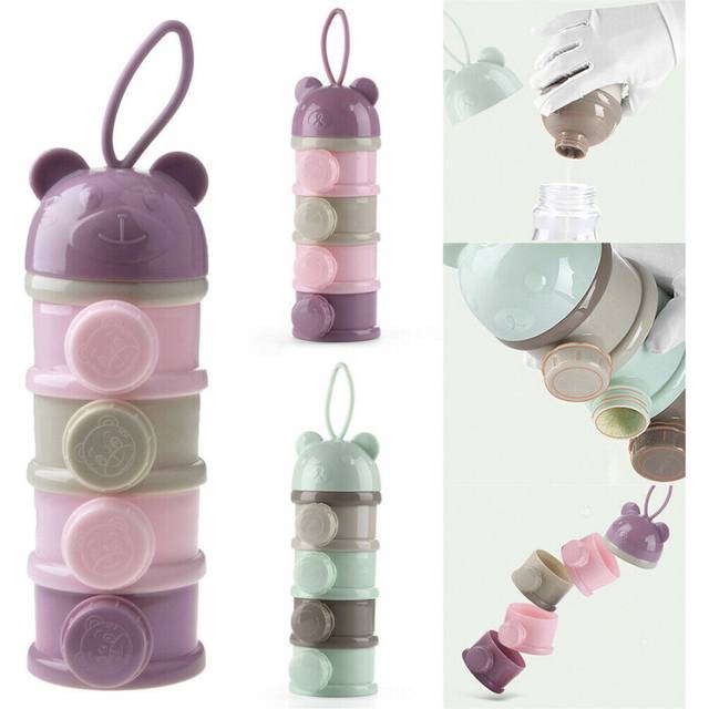 Milk powder dispenser box baby food storage jar purple 1 piece