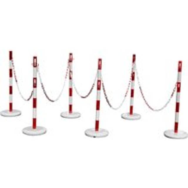 VISO 6 posts, 15 m chain, 6 posts, 15 m chain, red / white - red, white