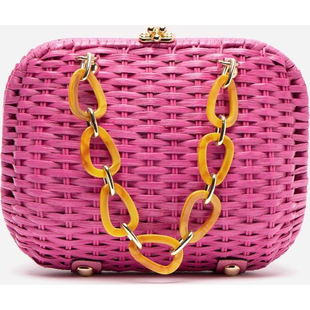 Hen Wicker Basket - Pink