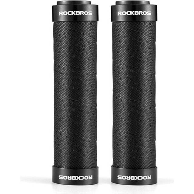 (a-BT 02) Leather MTB Grips With Dust Plug Ultralight Bicycle Handlebar Cover Anti-skid Cozy Bike Handle Alloy Cycling Accessories