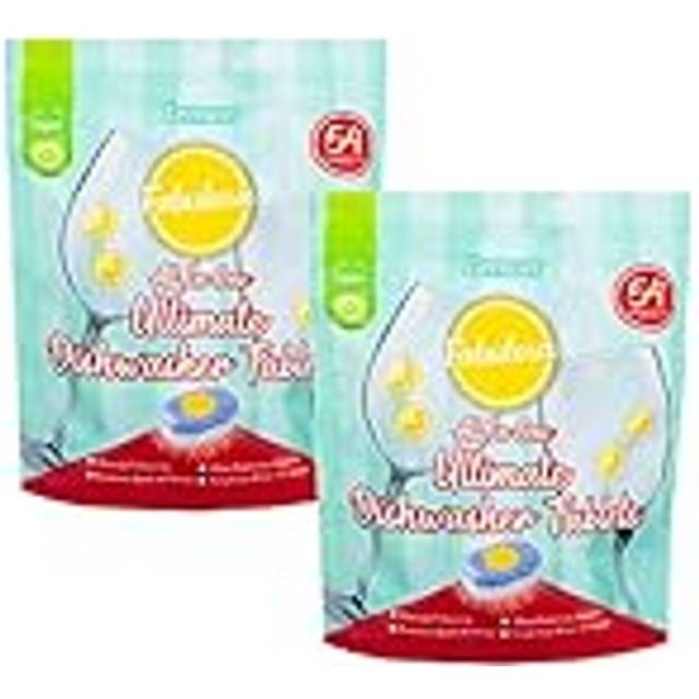 All in One Ultimate Powerful Cleaning Rinse Aid Dishwasher Tablets with Built in Salt Action, Cleaner and Freshener, 108 Tablets, 2 Pack, Lemon