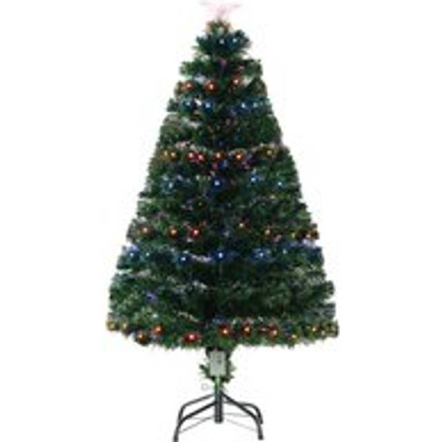 4FT Prelit Artificial Christmas Tree with Multi-Coloured Fiber Optic LED Light