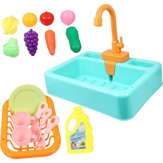 1Set Electric Dishwasher Fun Kitchen Appliance Playhouse for Interactive Play Kitchen with Water Function Battery Not Included