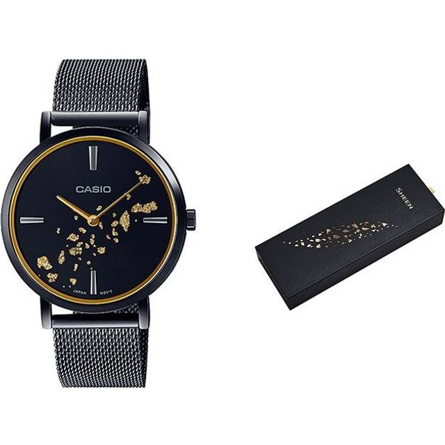 Casio Lineage Analog Watch 'Black Gold' MTP-C100BM-1AUPFJD - Free