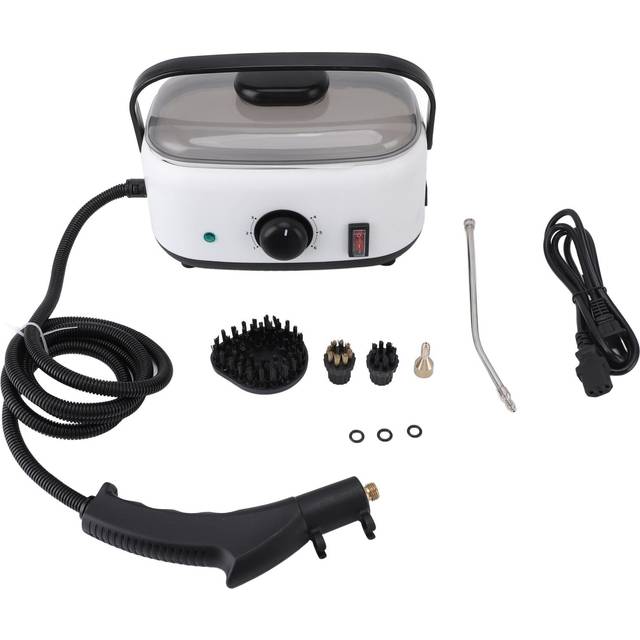1500ml Steam Cleaning Machine Efficient High Temperature High Pressure Steam Cleaner with 3 Brush white
