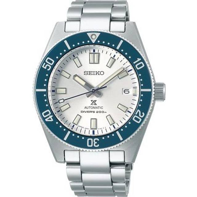 Men's SEIKO prospex Series 140 Anniversary Limited Edition Mechanical White Dial Blue Steel Strip Watch - WhiteBlue - F