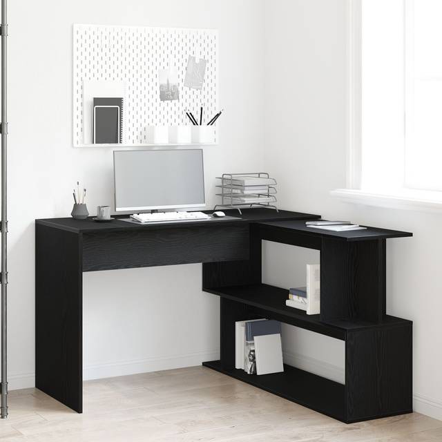 Desk in Black Oak - 200x50x76 cm, Made with Engineered Wood vidaXL