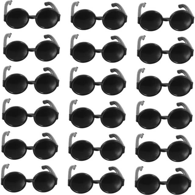 Plastic Mini Doll Sunglasses 60pcs Assorted Colors for Doll Play and Decorations