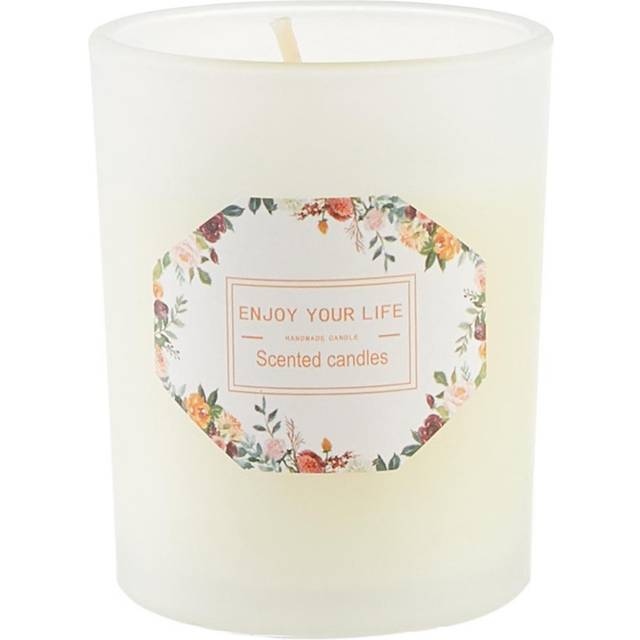 H&O Direct English Pear and Freesia Soy Wax Scented Candle - White - 6 x 5 x 5cm