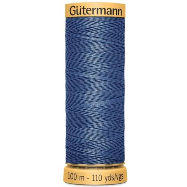 Gutermann Natural Cotton Thread 110yd-Dark Sky Blue 103C-7330