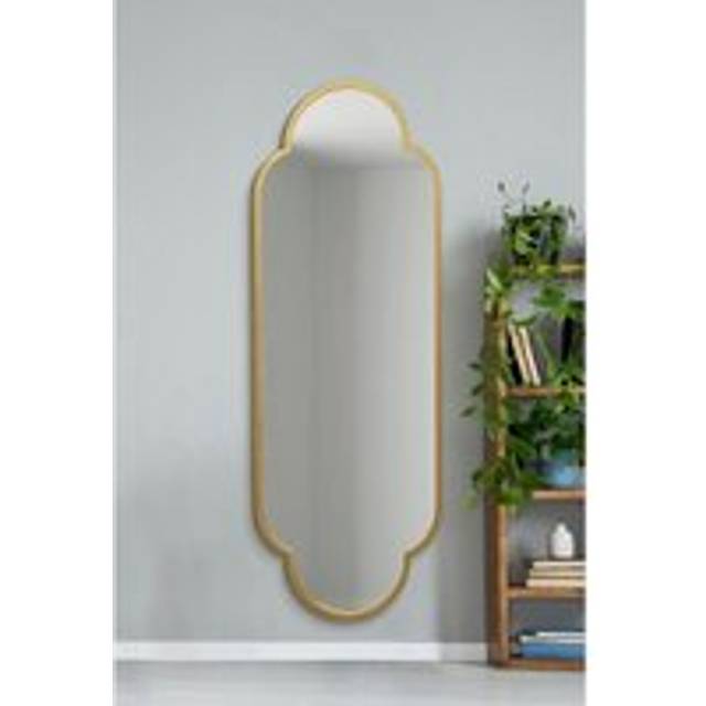 Mirroroutlet Duplici - New Gold Metal Framed Double Arched Oval Wall Mirror 67" X 23" (170Cm X 59M), Gold