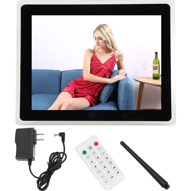 12in Digital Photo Frame HD Multifunctional Support Video Picture Music Clock Calendar Electronic US Plug