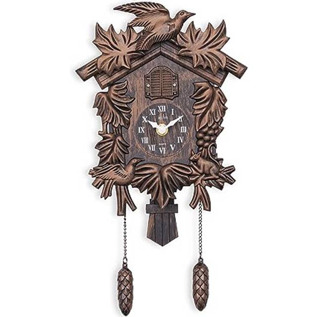 Acctim Hamburg Cuckoo Pendulum Wall Clock, Black Brown