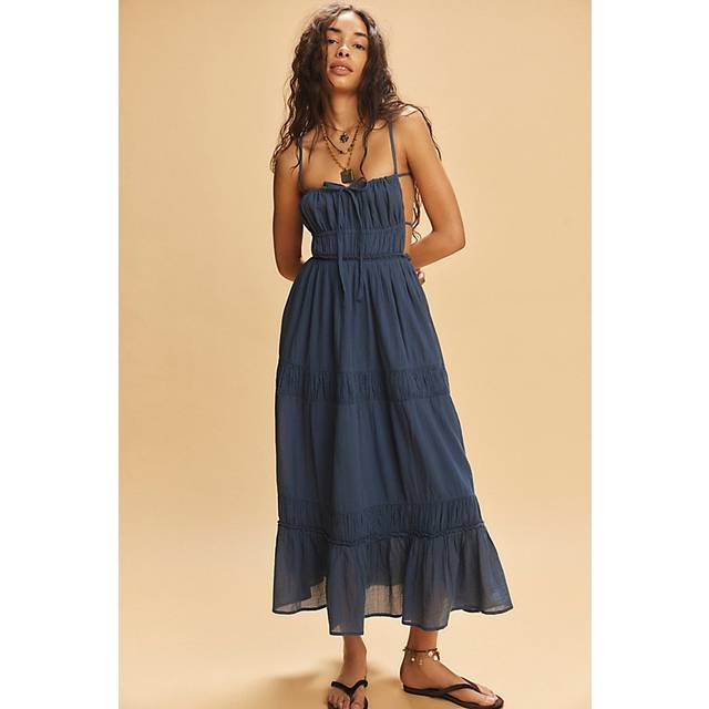 Taking Sides Maxi by free-est in Dark Denim, Size: Large